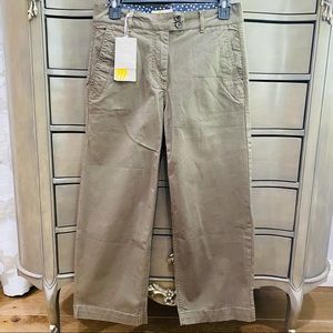 NEW Boden Khaki Wide Leg Trousers, Size 2P